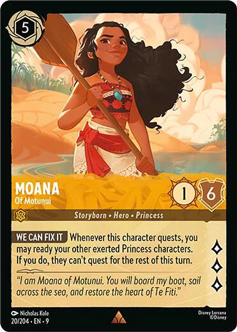 Moana - Of Motunui - 20/204 - Rare - 9 
