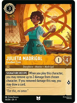 Julieta Madrigal - Excellent Cook - 18/204 - Uncommon - 9 