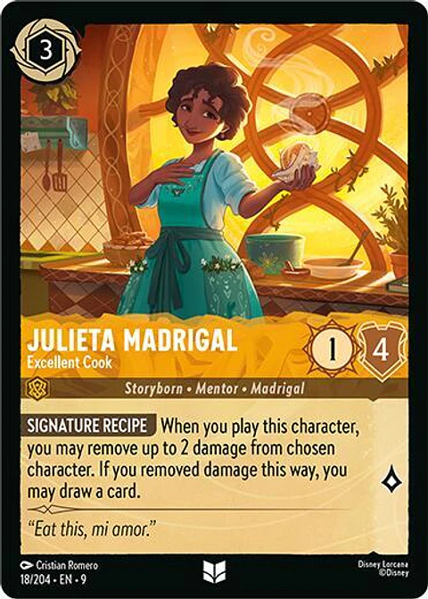 Julieta Madrigal - Excellent Cook - 18/204 - Uncommon - 9 
