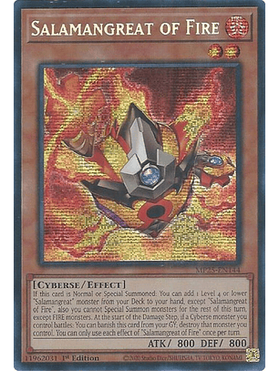 Salamangreat of Fire - MP25-EN144 - Prismatic Secret Rare 