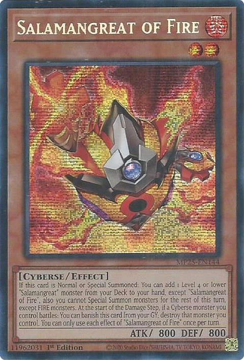 Salamangreat of Fire - MP25-EN144 - Prismatic Secret Rare 