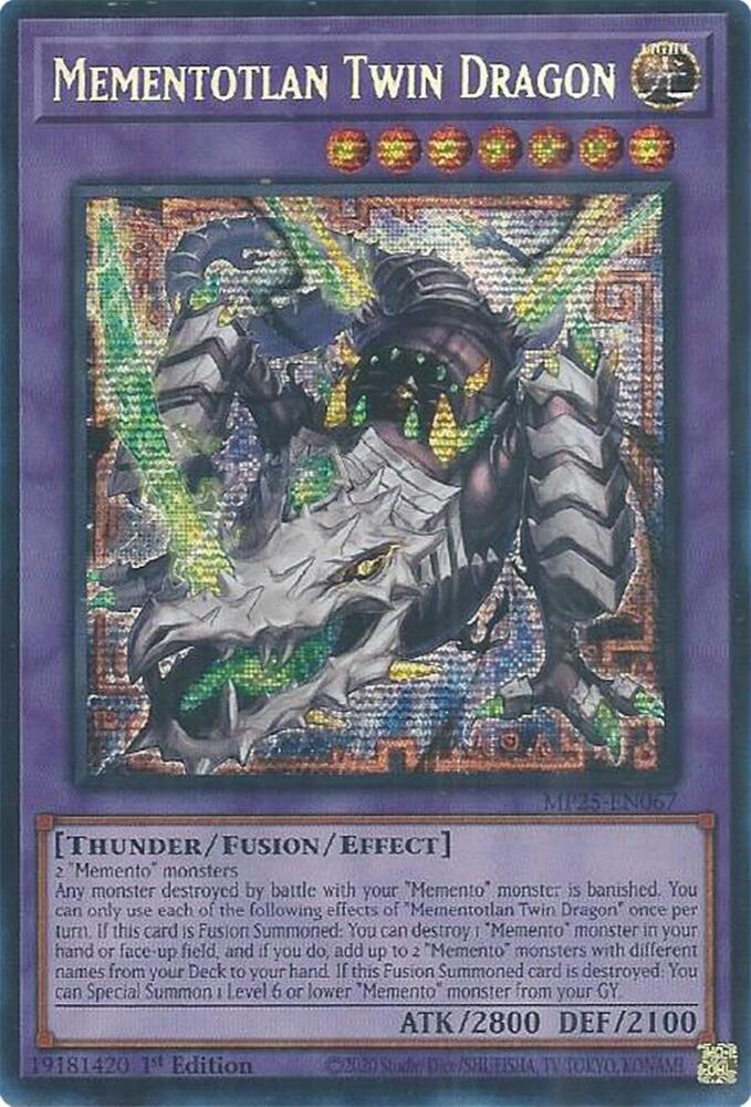 Mementotlan Twin Dragon - MP25-EN067 - Prismatic Secret Rare 1