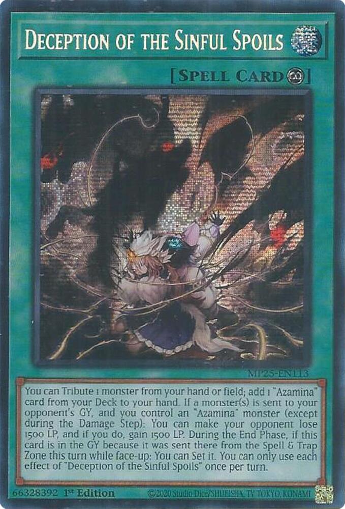 Deception of the Sinful Spoils - MP25-EN113 - Prismatic Secret Rare 1