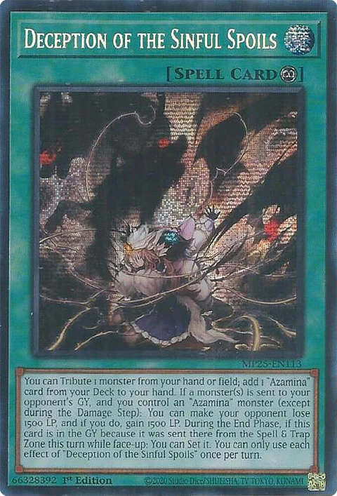 Deception of the Sinful Spoils - MP25-EN113 - Prismatic Secret Rare