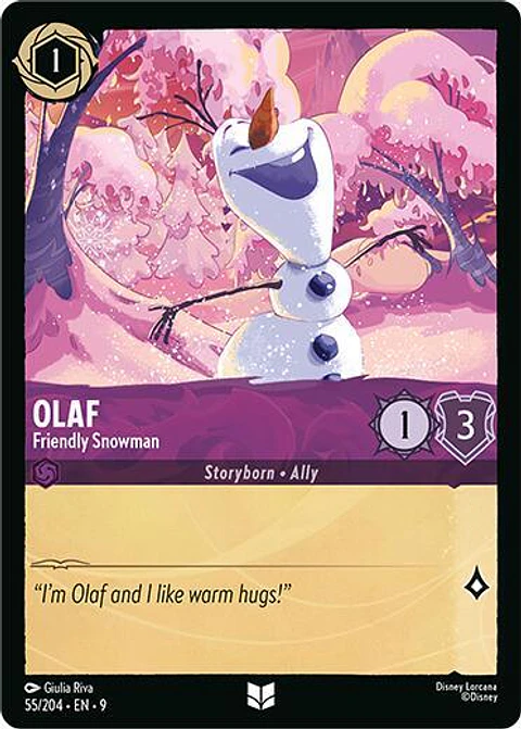 Olaf - Friendly Snowman - 55/204 - Uncommon - 9 