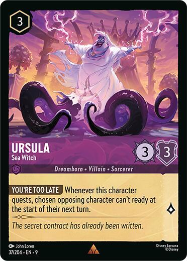 Ursula - Sea Witch - 37/204 - Rare - 9  1
