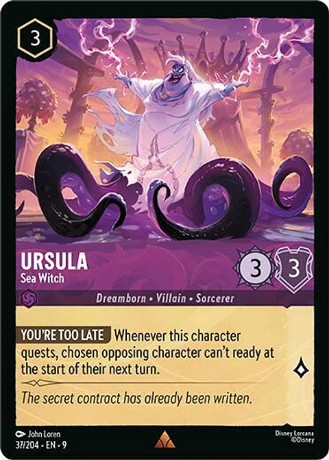 Ursula - Sea Witch - 37/204 - Rare - 9 