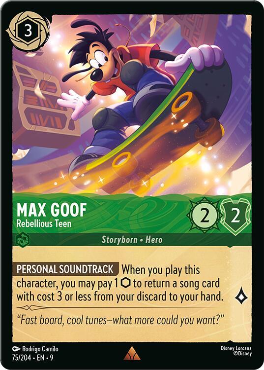 Max Goof - Rebellious Teen - 75/204 - Rare - 9 1