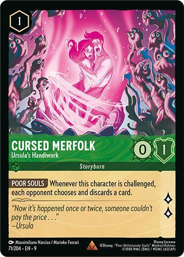 Cursed Merfolk - Ursula's Handiwork - 71/204 - Rare - 9 1
