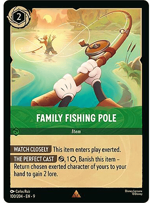 Family Fishing Pole - 100/204 - Rare - 9 