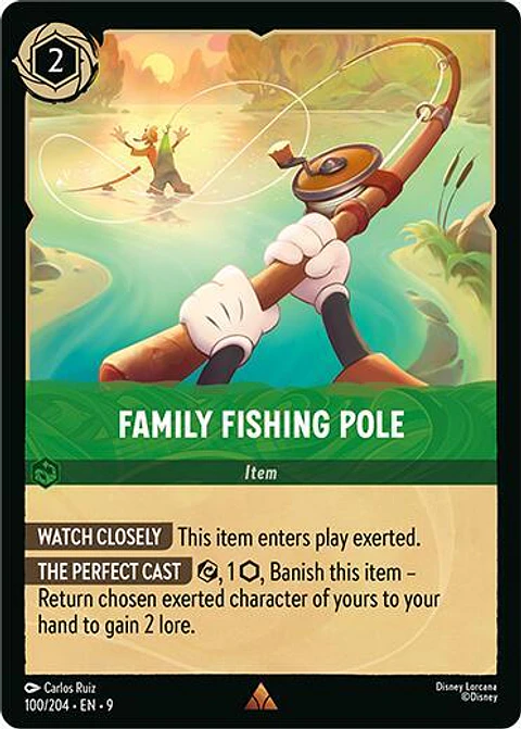 Family Fishing Pole - 100/204 - Rare - 9 
