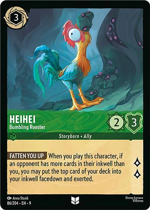 Heihei - Bumbling Rooster - 86/204 - Uncommon - 9 