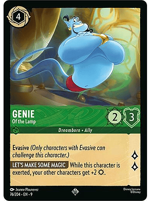 Genie - Of the Lamp - 76/204 - Super Rare - 9 