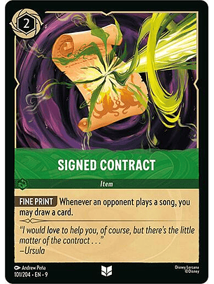 Signed Contract - Fabled - 101/204 - Uncommon - 9 