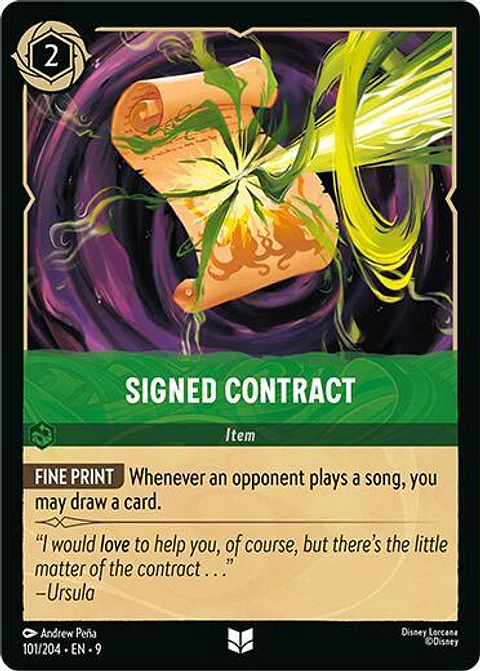 Signed Contract - Fabled - 101/204 - Uncommon - 9 