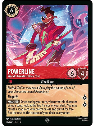 Powerline - World's Greatest Rock Star - 110/204 - Super Rare - 9 