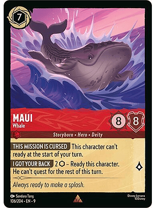 Maui - Whale - 106/204 - Rare - 9 