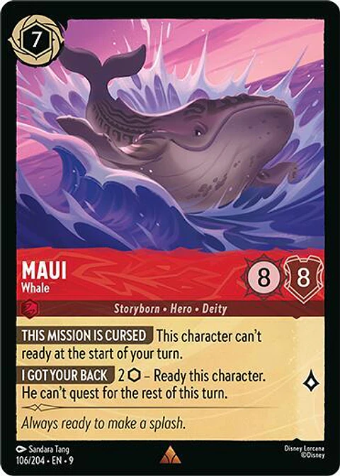 Maui - Whale - 106/204 - Rare - 9 