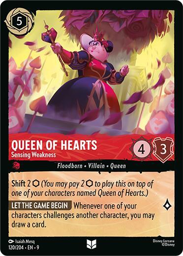 Queen of Hearts - Sensing Weakness - 120/204 - Uncommon - 9 1