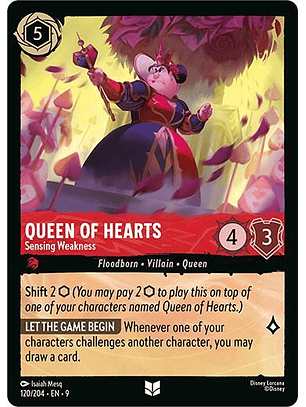 Queen of Hearts - Sensing Weakness - 120/204 - Uncommon - 9