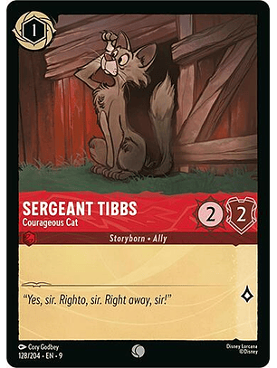Sergeant Tibbs - Courageous Cat - 128/204 - Common - 9 