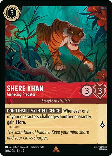 Shere Khan - Menacing Predator - 104/204 - Rare - 9  1