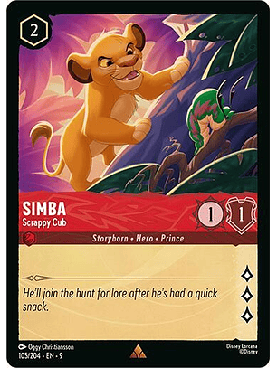 Simba - Scrappy Cub - 105/204 - Rare - 9