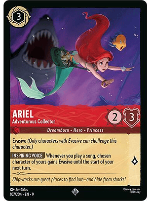 Ariel - Adventurous Collector - 107/204 - Super Rare - 9 