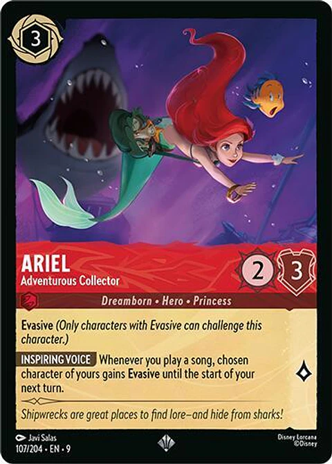 Ariel - Adventurous Collector - 107/204 - Super Rare - 9 