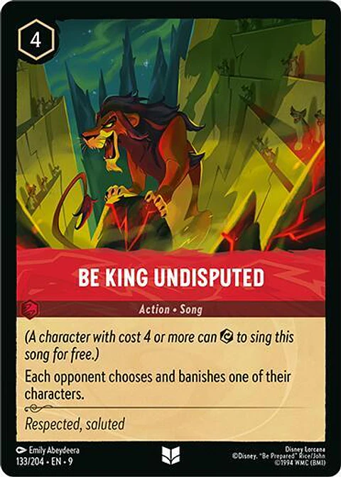 Be King Undisputed - 133/204 - Uncommon - 9 