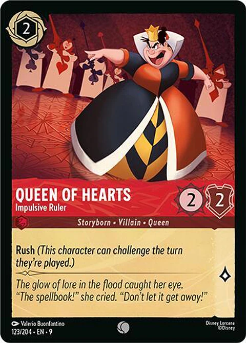 Queen of Hearts - Impulsive Ruler - 123/204 - Common - 9 