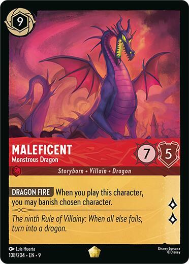 Maleficent - Monstrous Dragon - 108/204 - Legendary - 9  1