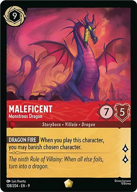 Maleficent - Monstrous Dragon - 108/204 - Legendary - 9 