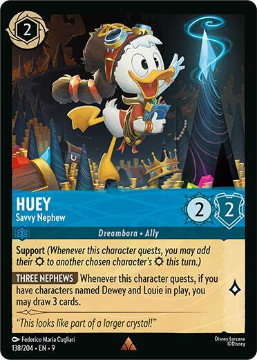 Huey - Savvy Nephew - 138/204 - Rare - 9  1