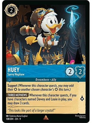 Huey - Savvy Nephew - 138/204 - Rare - 9 