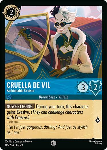 Cruella De Vil - Fashionable Cruiser - 145/204 - Common - 9  1
