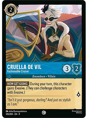 Cruella De Vil - Fashionable Cruiser - 145/204 - Common - 9 