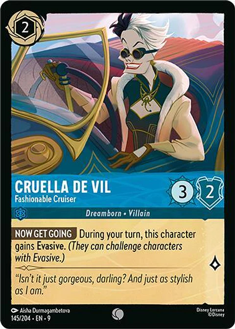 Cruella De Vil - Fashionable Cruiser - 145/204 - Common - 9 