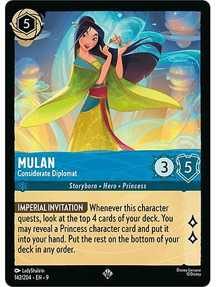 Mulan - Considerate Diplomat - 142/204 - Super Rare - 9 