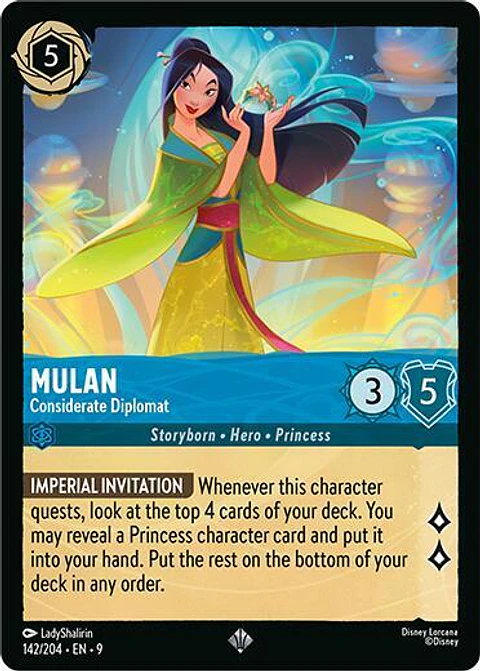 Mulan - Considerate Diplomat - 142/204 - Super Rare - 9 