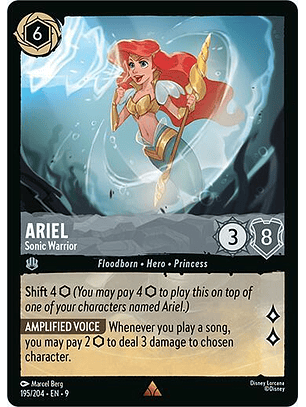 Ariel - Sonic Warrior - 195/204 - Rare - 9 