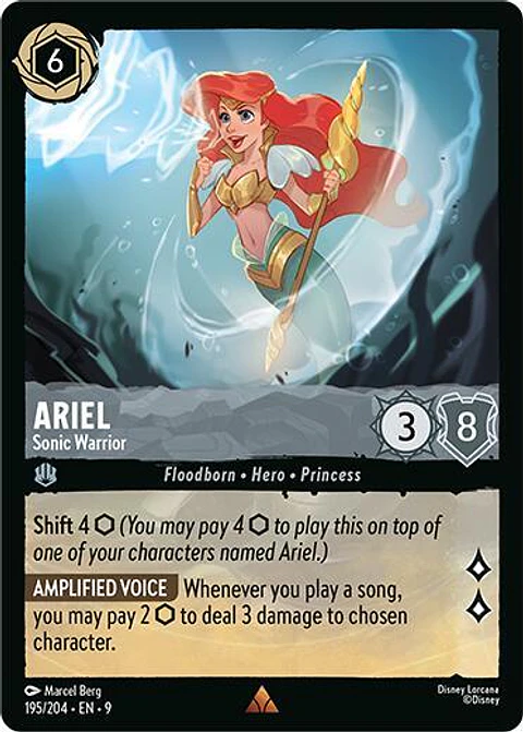 Ariel - Sonic Warrior - 195/204 - Rare - 9 