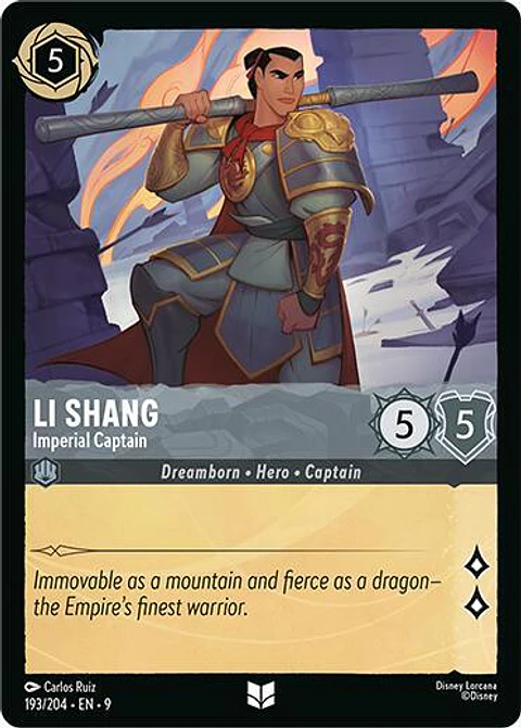 Li Shang - Imperial Captain - 193/204 - Uncommon - 9 