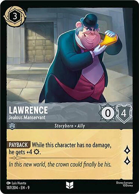 Lawrence - Jealous Manservant - 187/204 - Uncommon - 9 