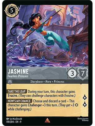 Jasmine - Fearless Princess - 178/204 - Rare - 9 