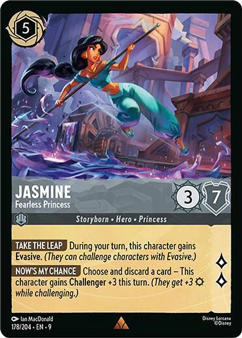 Jasmine - Fearless Princess - 178/204 - Rare - 9 