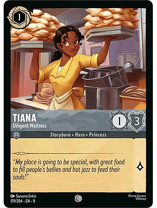 Tiana - Diligent Waitress - 179/204 - Common - 9 