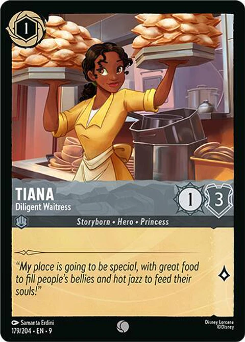 Tiana - Diligent Waitress - 179/204 - Common - 9 