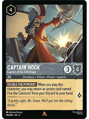 Captain Hook - Captain of the Jolly Roger - 190/204 - Rare - 9 