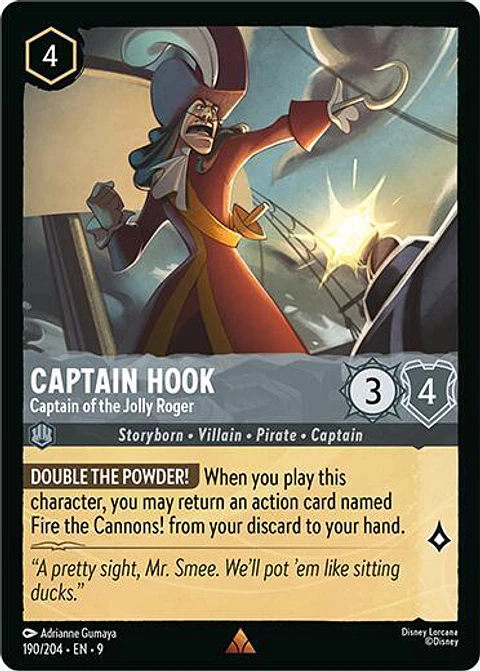 Captain Hook - Captain of the Jolly Roger - 190/204 - Rare - 9 